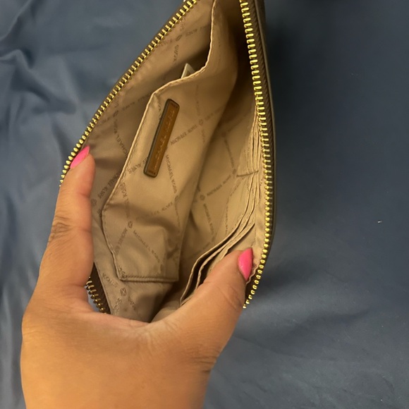 Michael Kors Beige Wristlet with Gold Accents - Picture 3 of 3